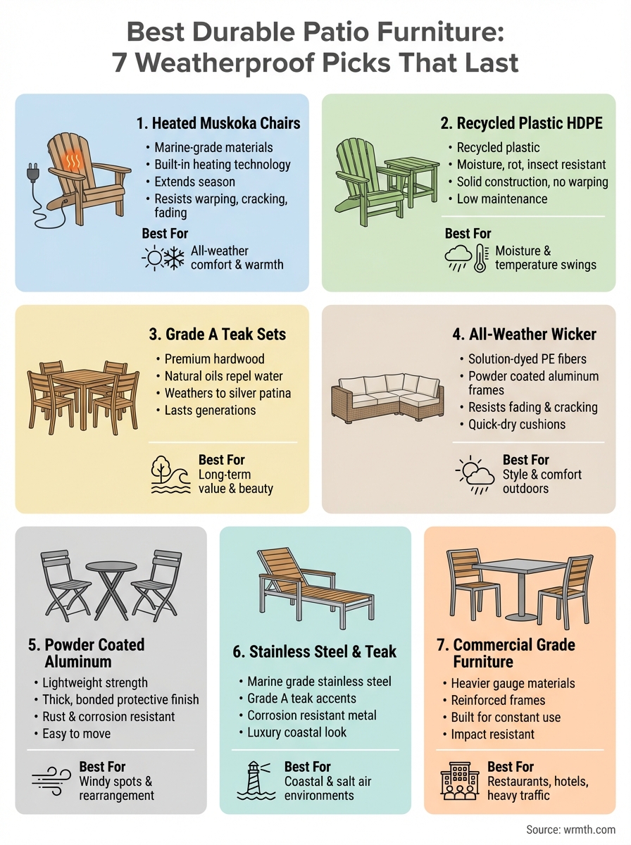 best durable patio furniture infographic