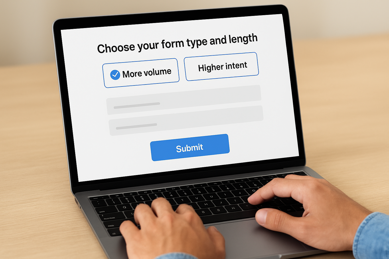 Choose your form type and length