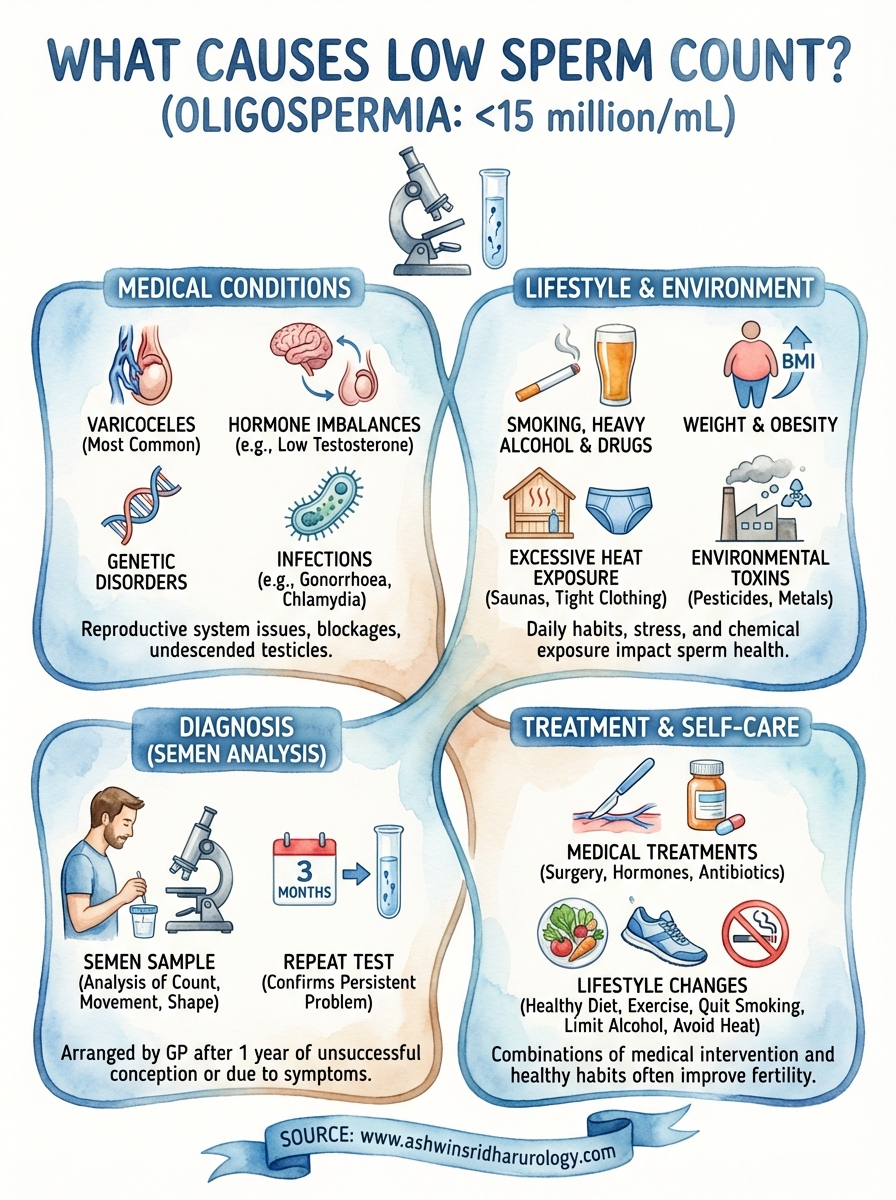 what causes low sperm count infographic