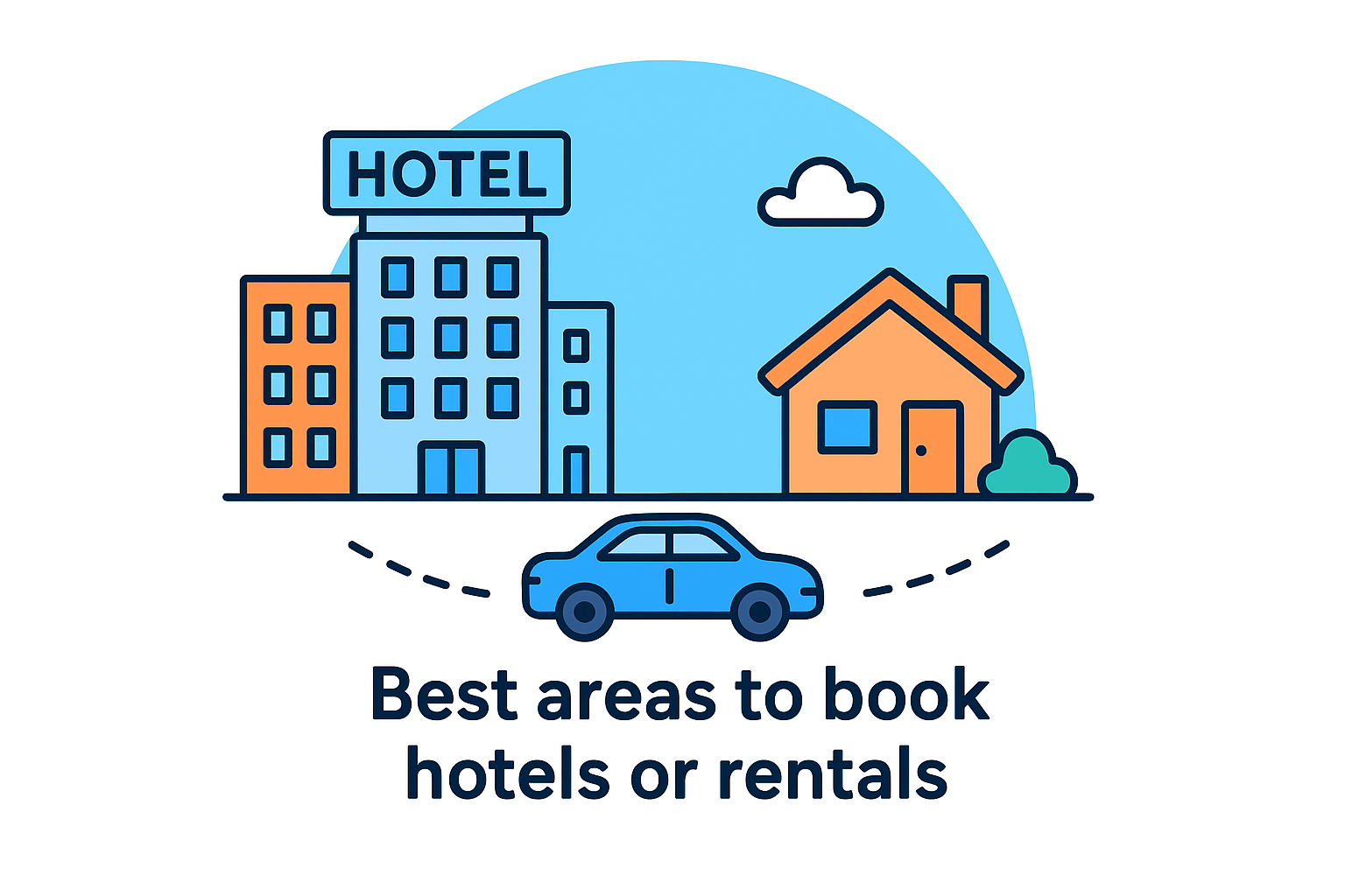 Best areas to book hotels or rentals