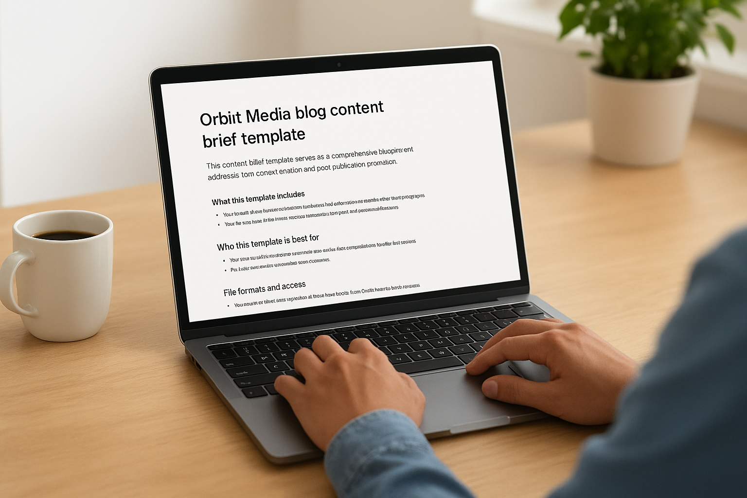 6. Orbit Media blog content brief template