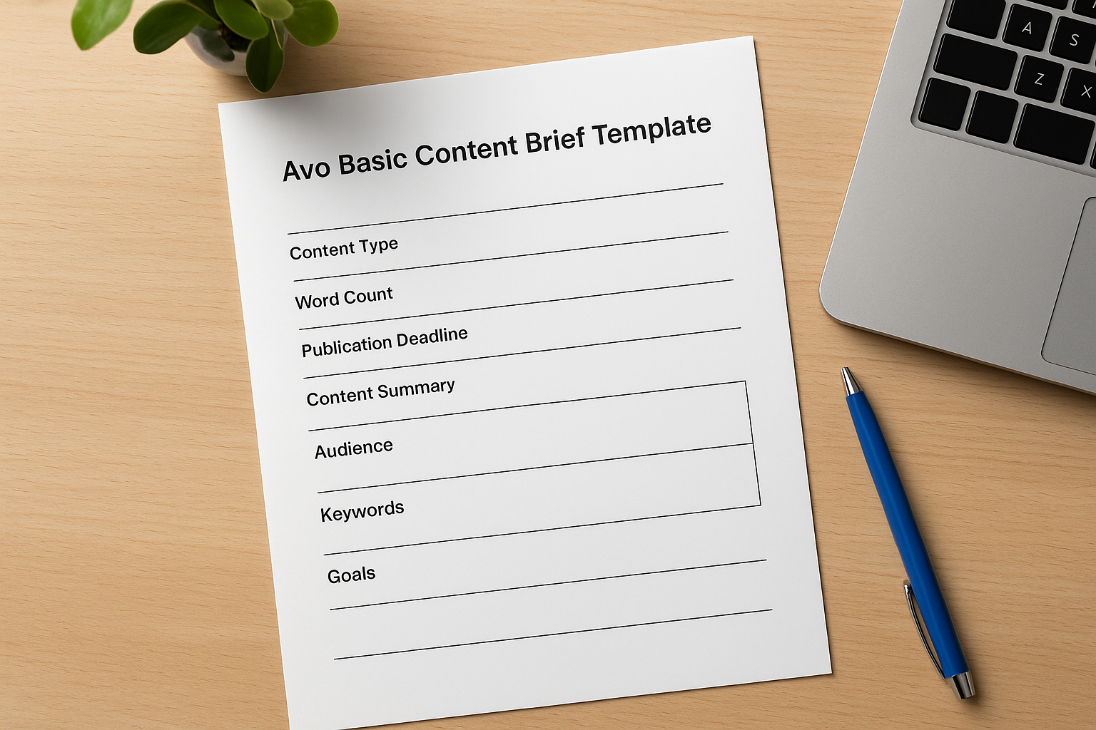 8. Avo basic content brief template