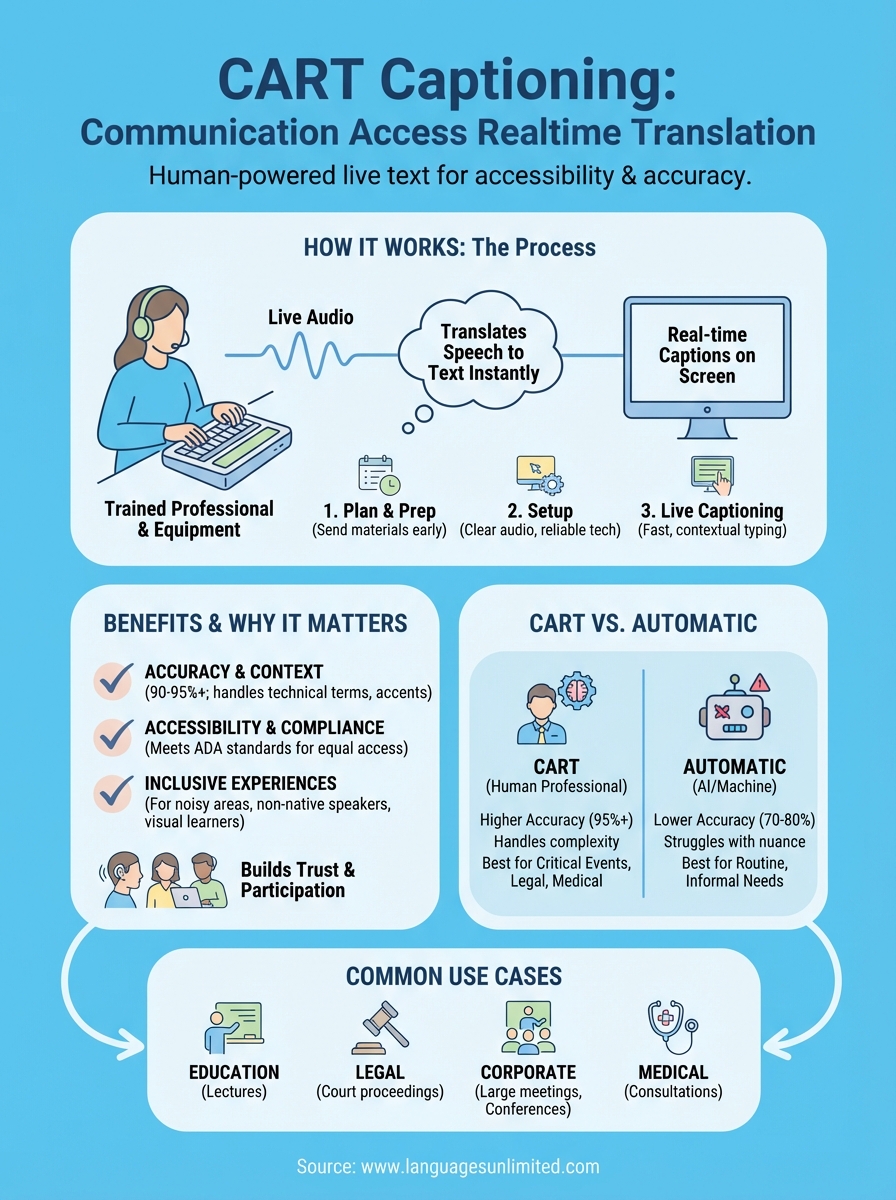 what is cart captioning infographic