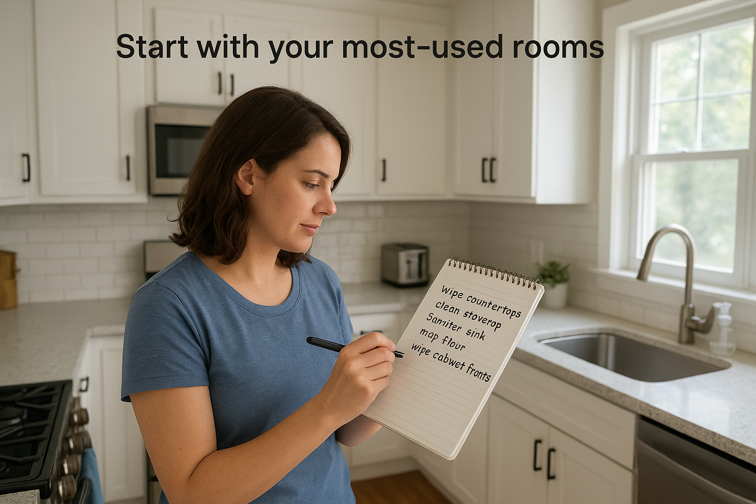 Start with your most-used rooms
