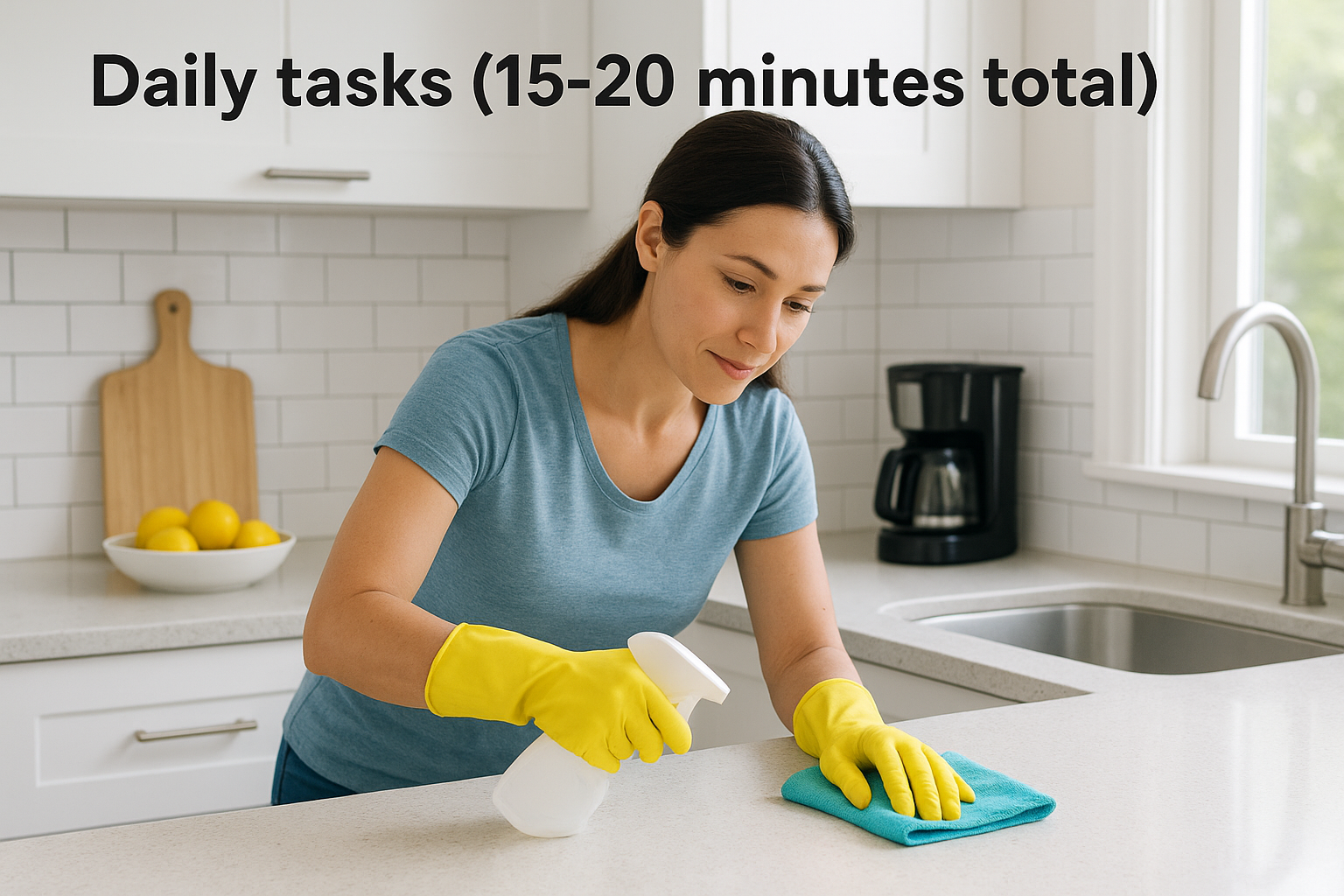 Daily tasks (15-20 minutes total)