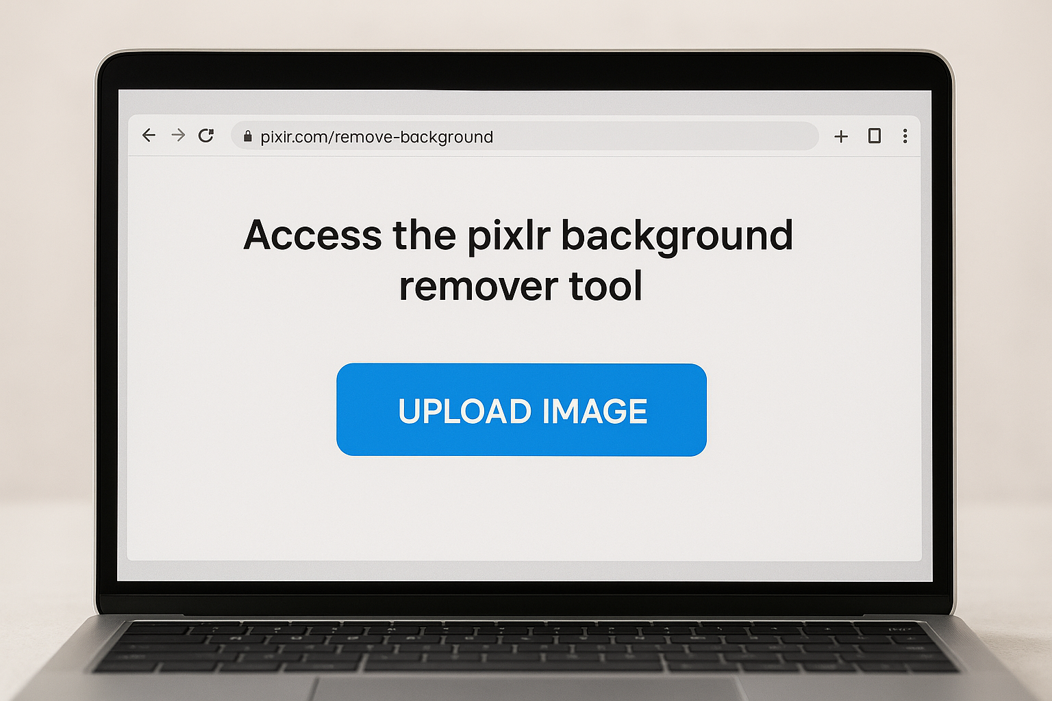 Access the pixlr background remover tool