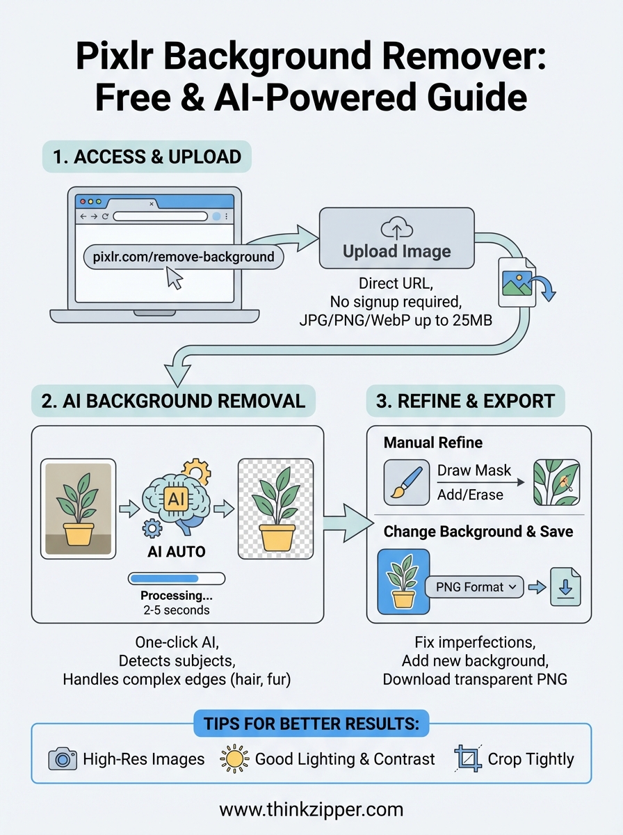 pixlr background remover infographic
