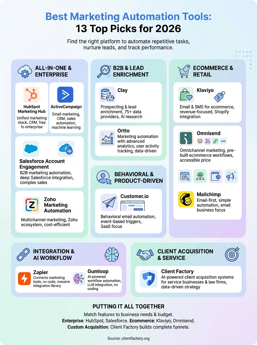 best marketing automation tools infographic