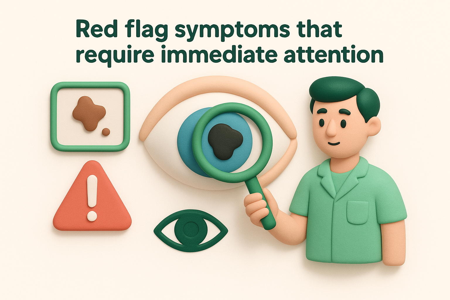 Red flag symptoms that require immediate attention