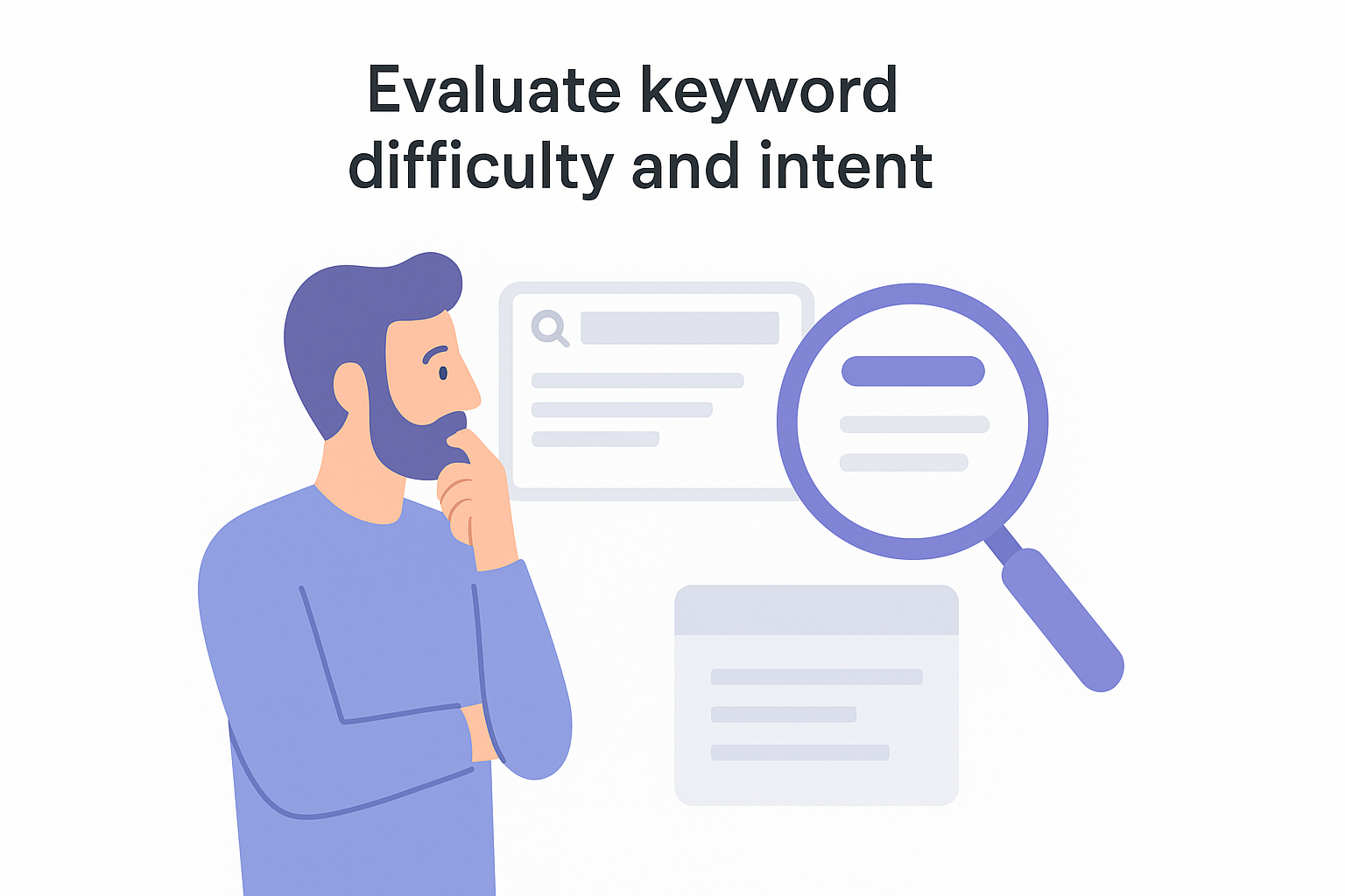 Evaluate keyword difficulty and intent