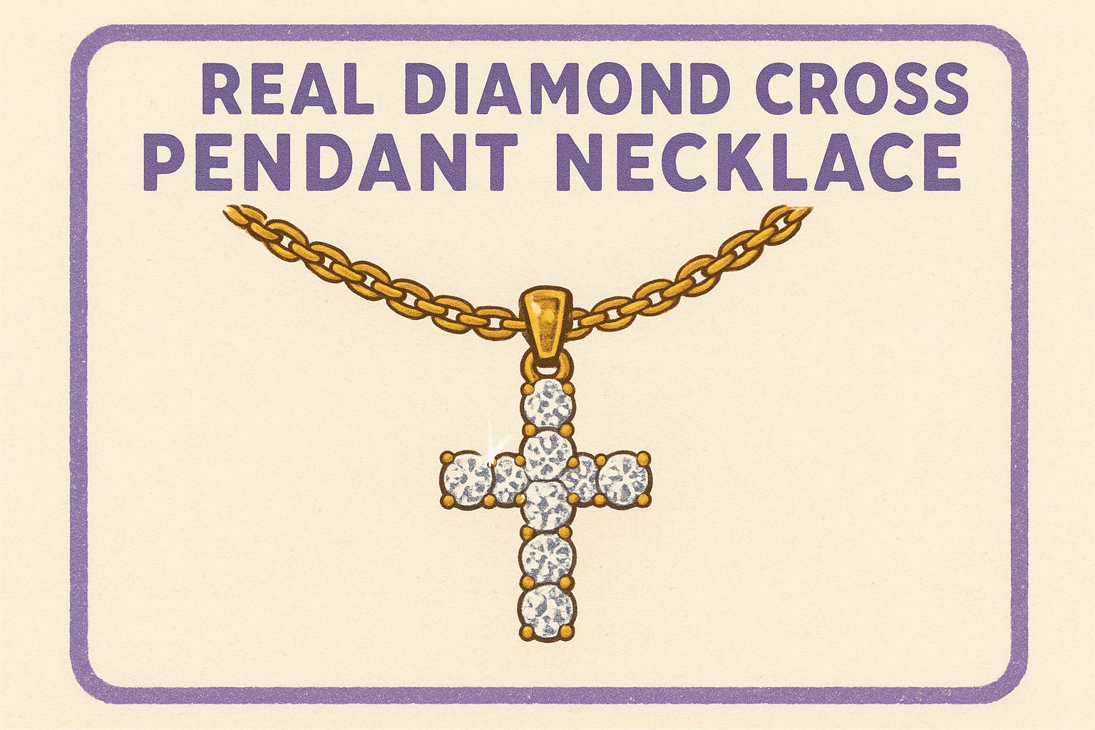 4. Echte diamanten kruisketting