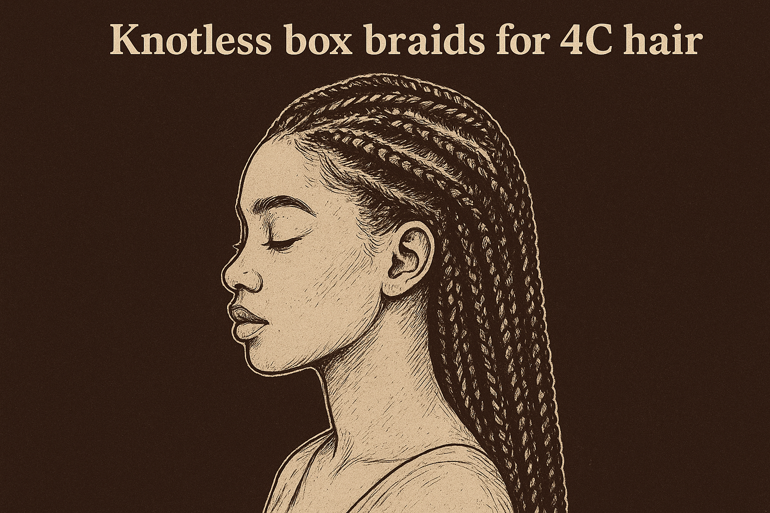 2. Knotless box braids for 4C hair