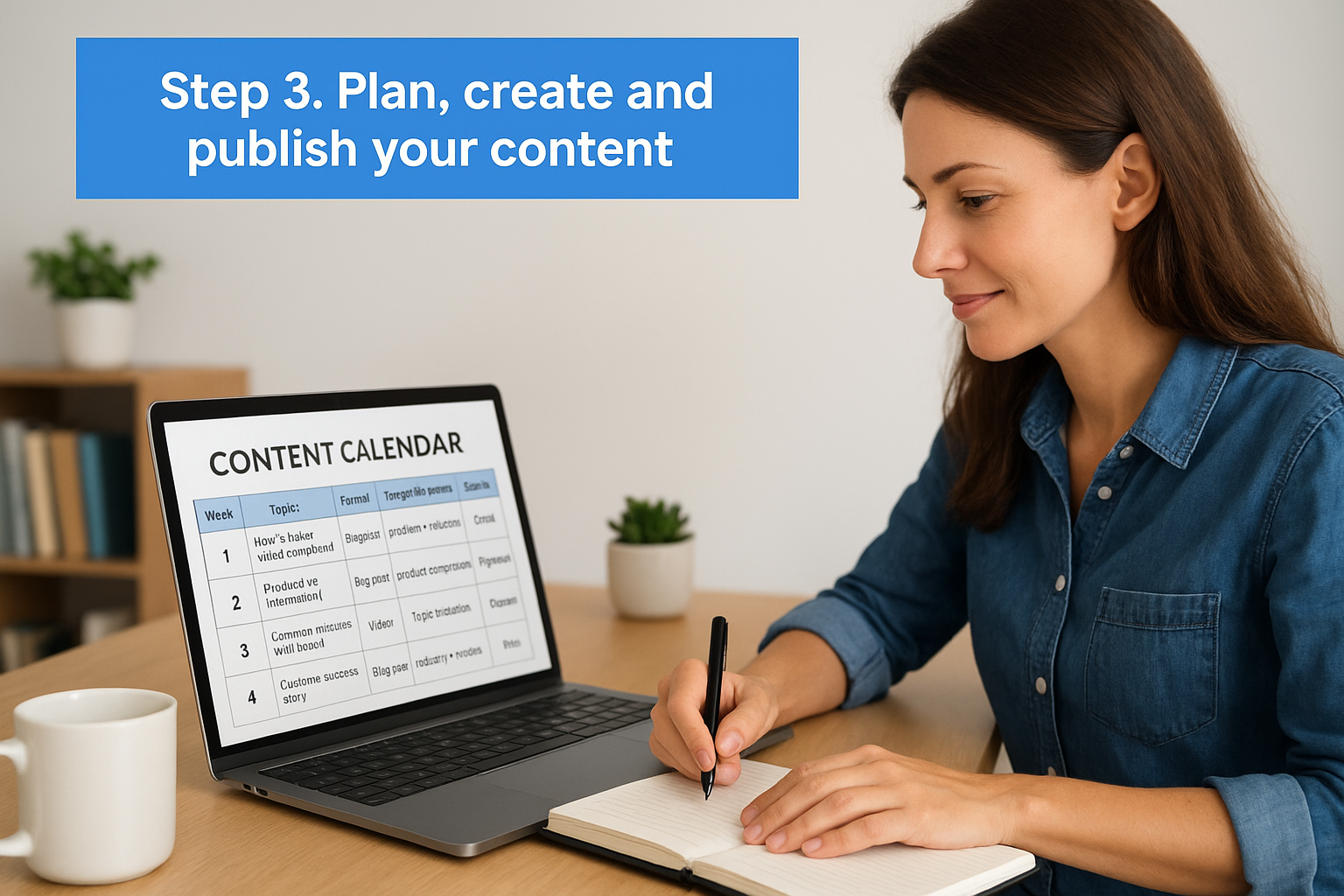 Step 3. Plan, create and publish your content