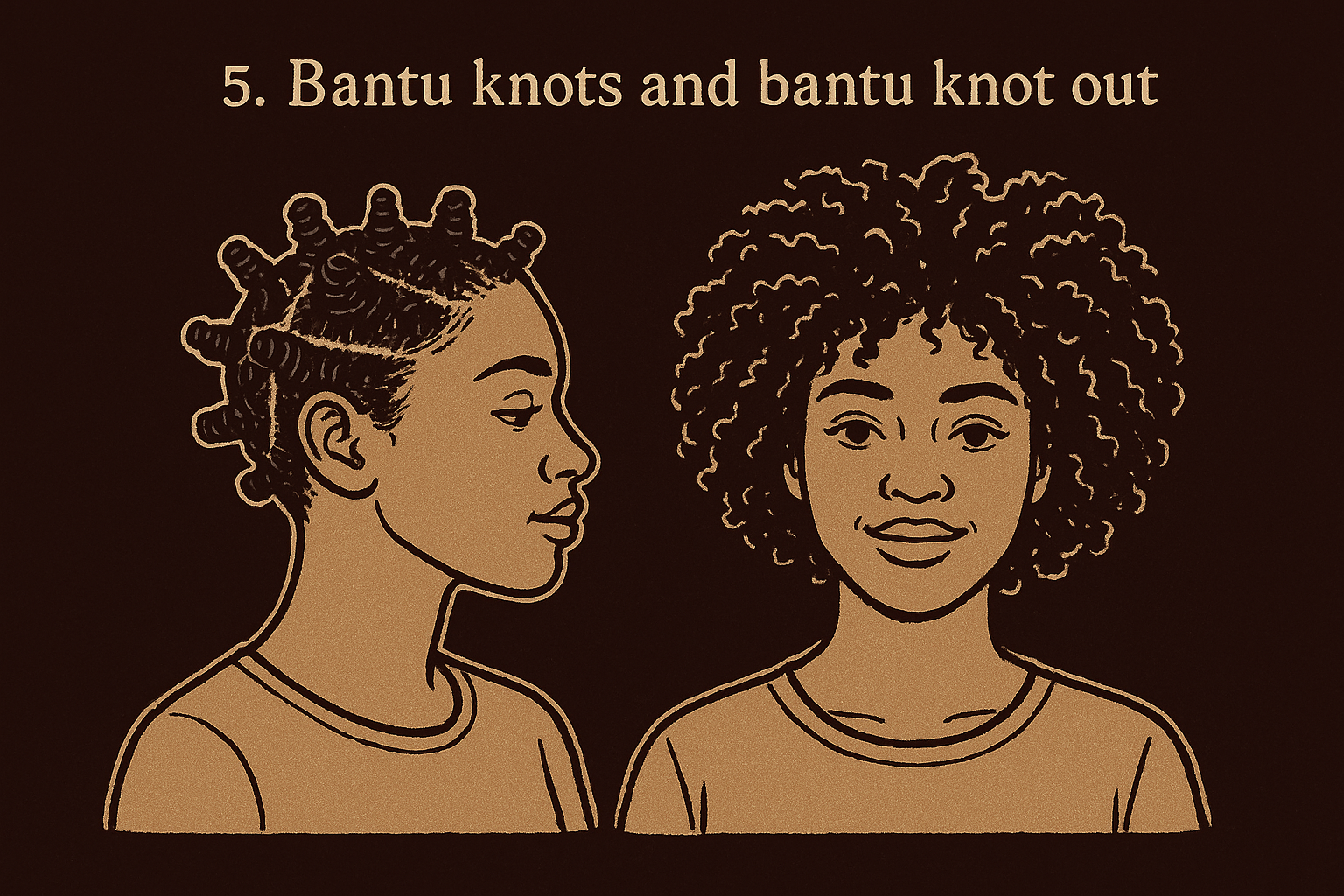 4. Bantu knots and bantu knot out