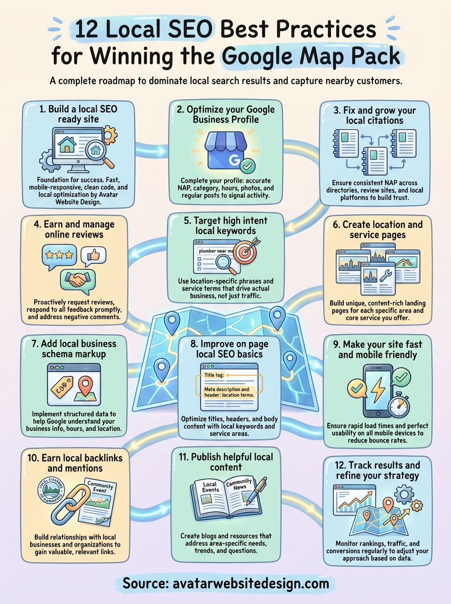 local seo best practices infographic
