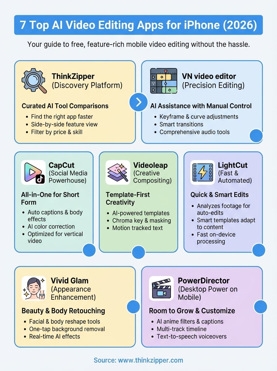 ai video editing app for iphone infographic