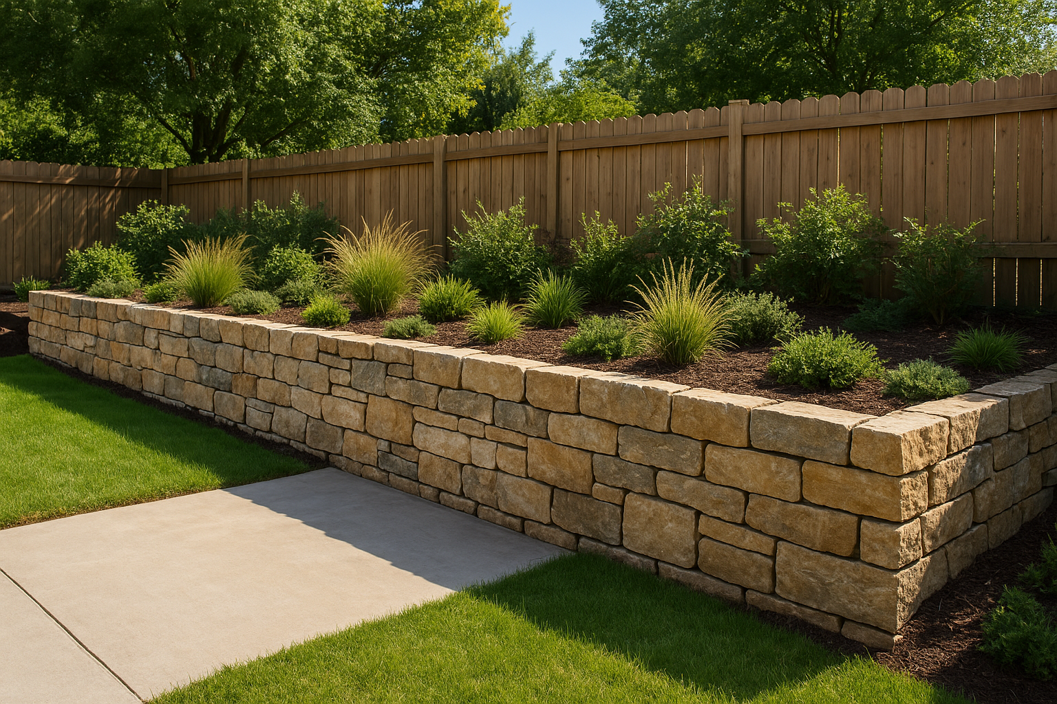 1. Konzept Garden for residential retaining walls