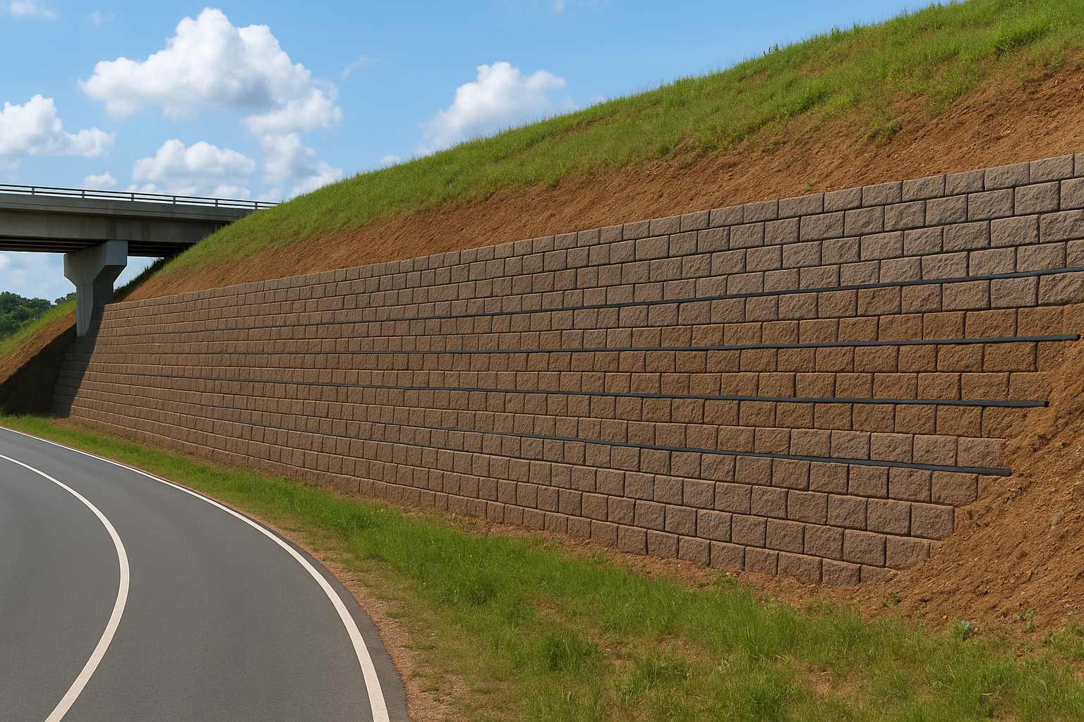 Typical reinforced soil wall applications
