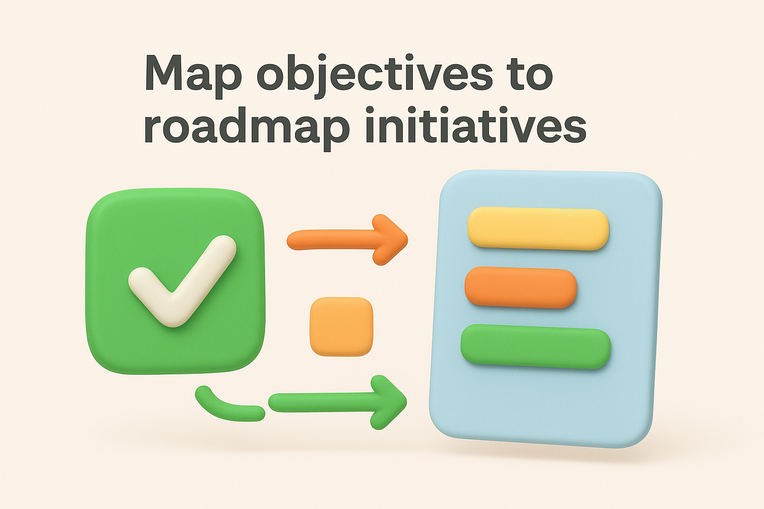 Map objectives to roadmap initiatives