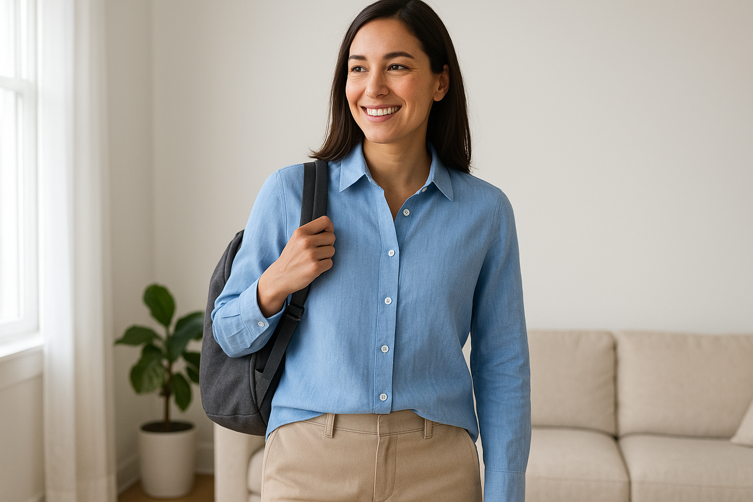 9. Quince linen and ponte travel shirts