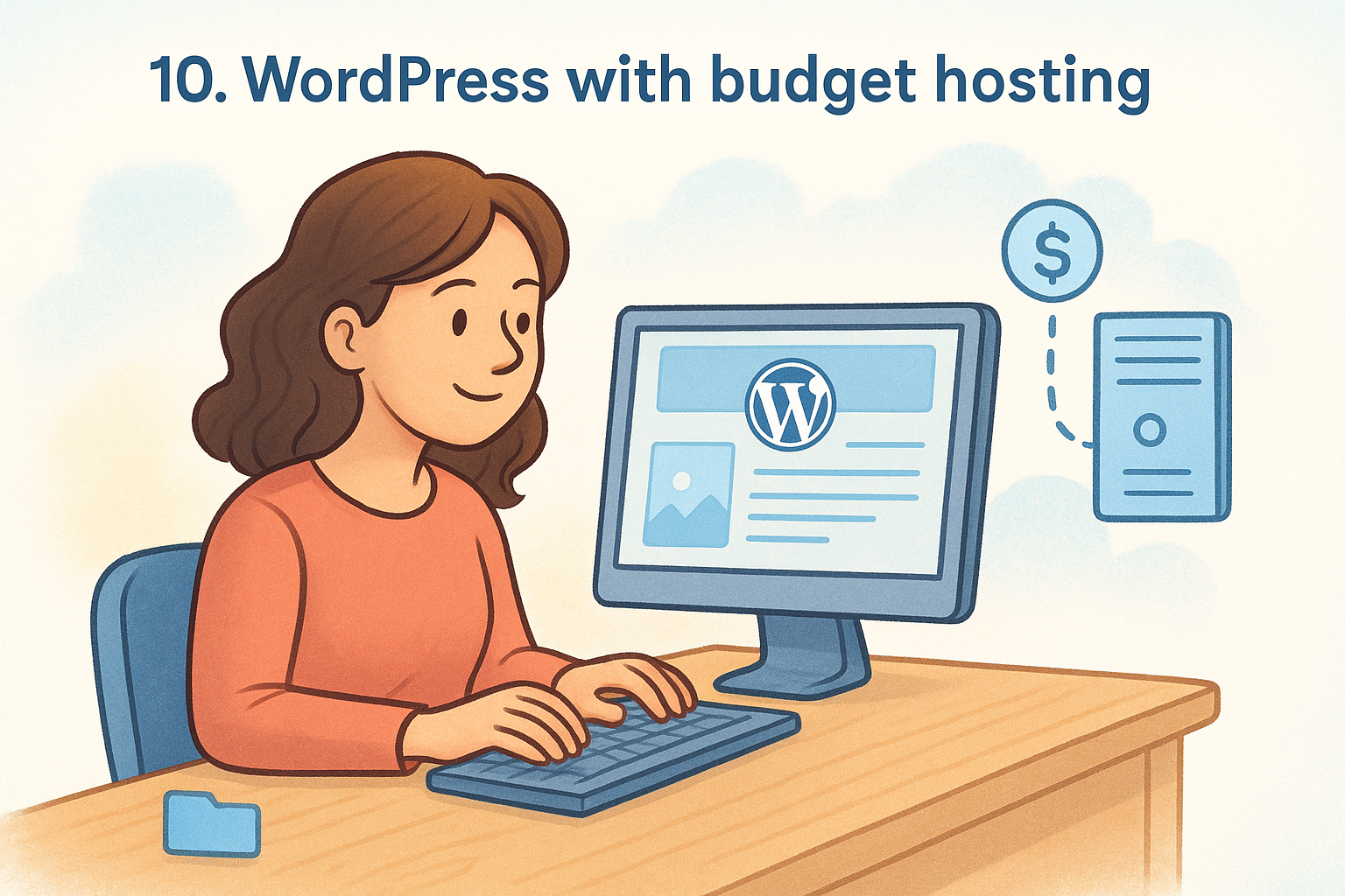 10. WordPress with budget hosting