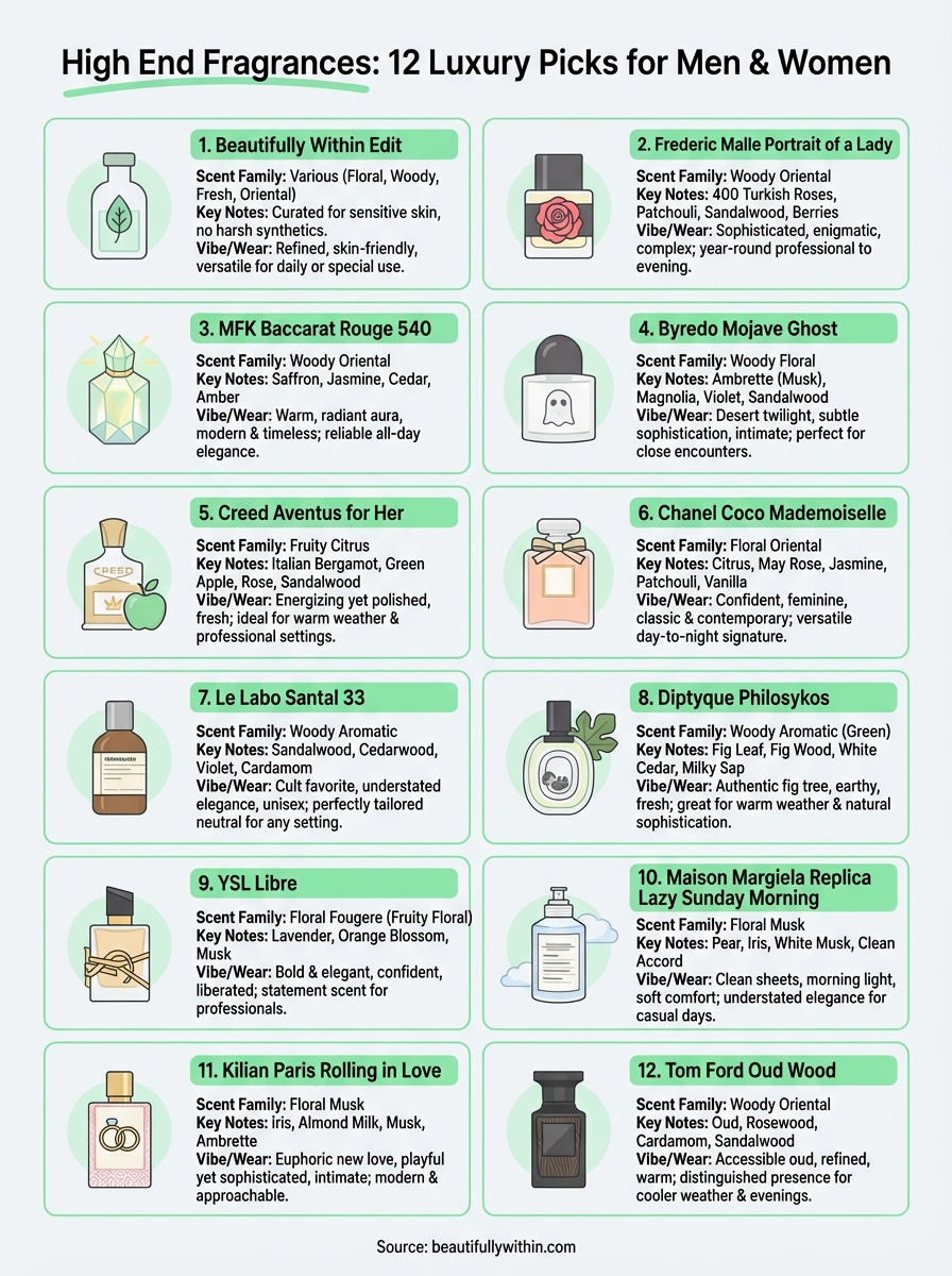 high end fragrances infographic