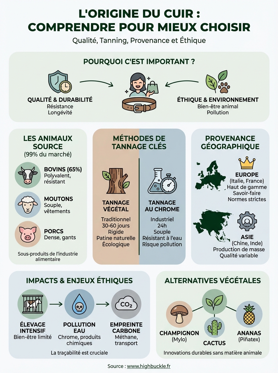 origine du cuir infographic