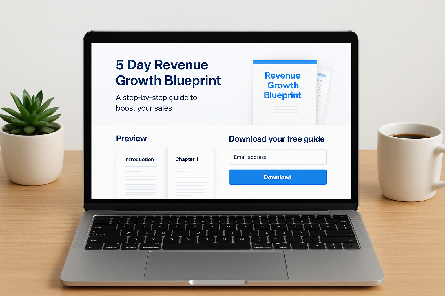 6 Free Canva Landing Page Templates For Lead Generation 5. Lead magnet download mini site