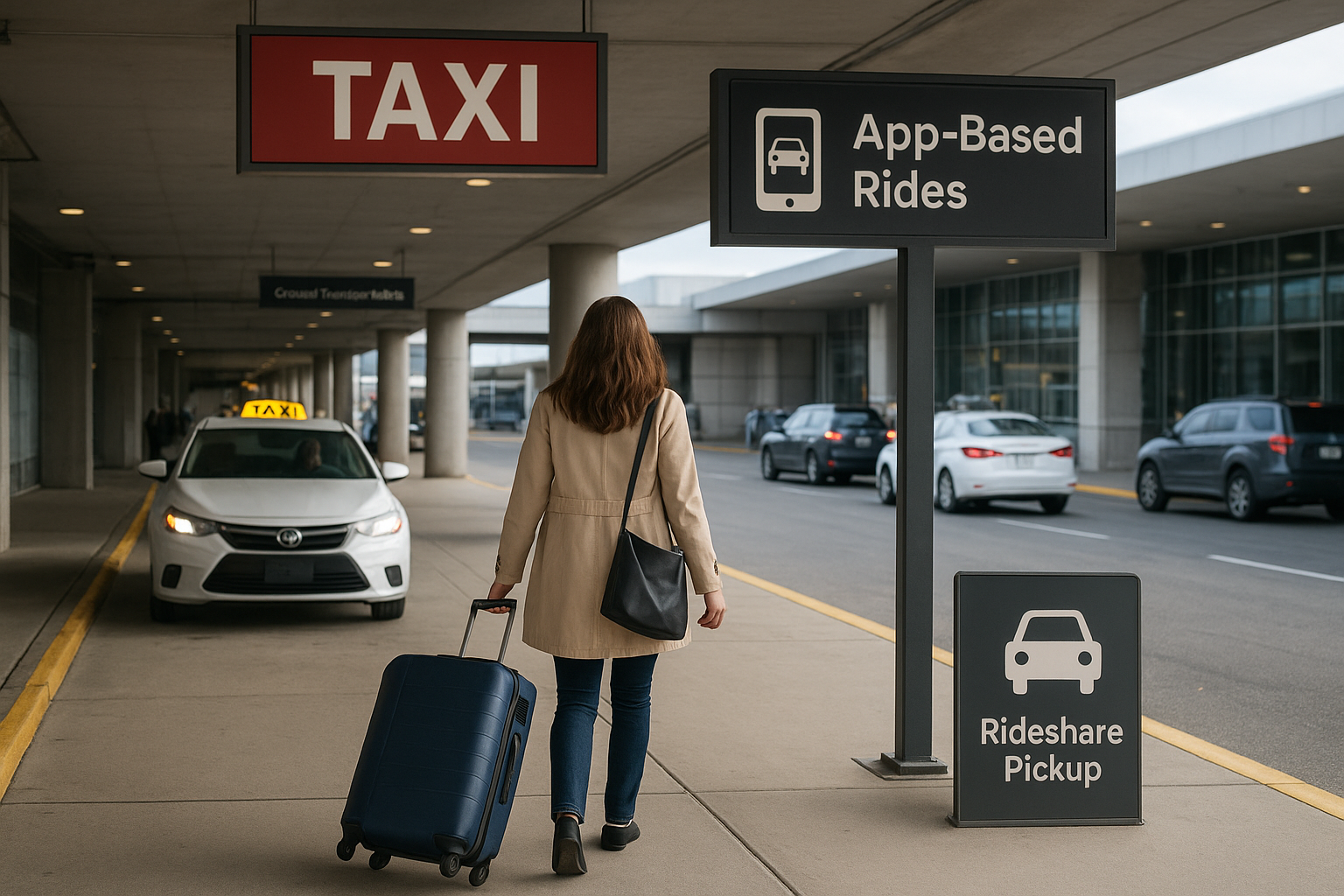 Find pickup zones at each terminal