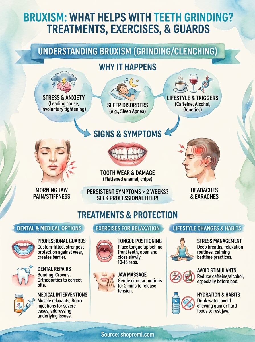 what helps with bruxism infographic