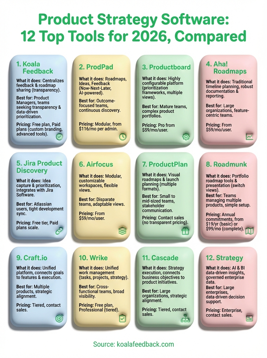 product strategy software infographic