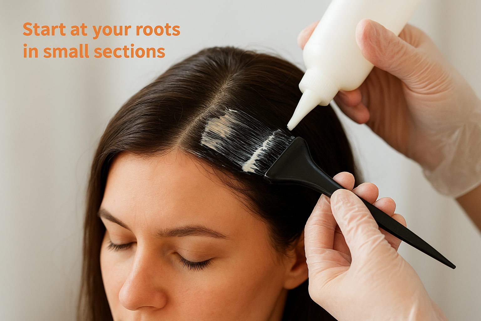 Start at your roots in small sections