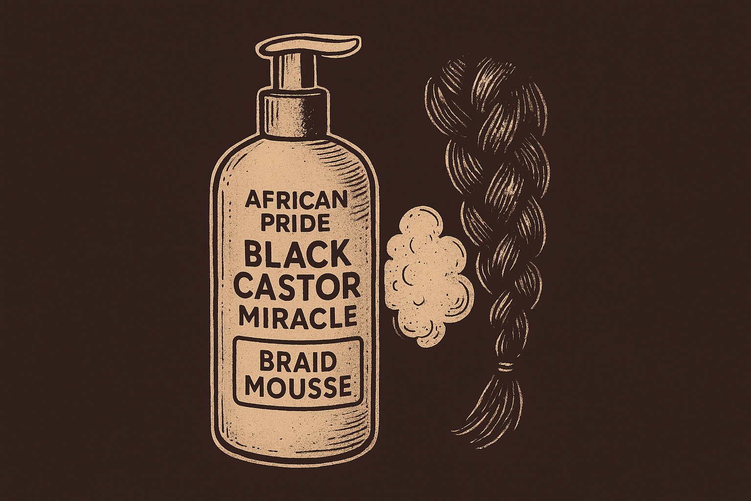 5. African Pride Black Castor Miracle braid mousse
