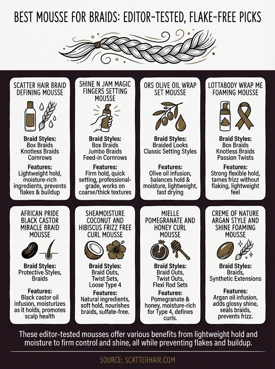 best mousse for braids infographic
