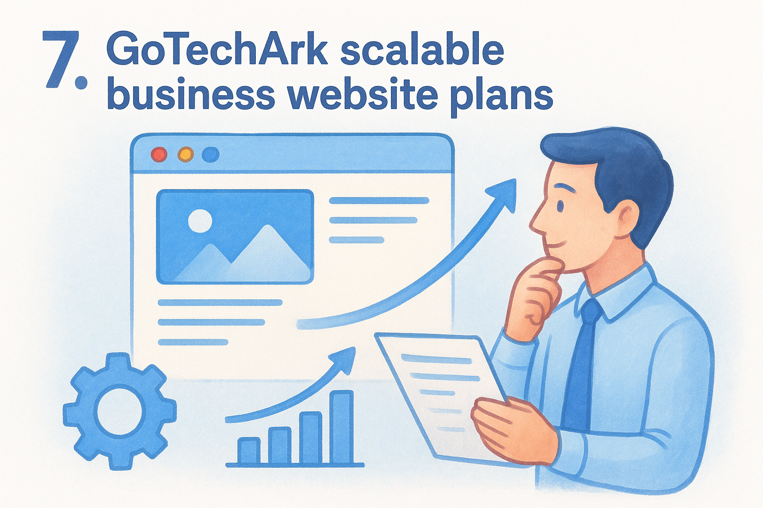 7. GoTechArk scalable business website plans