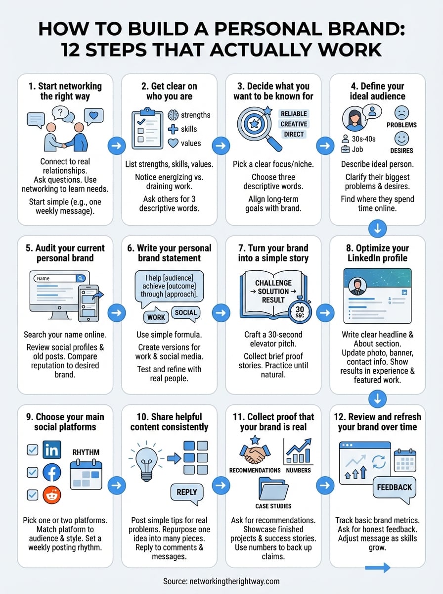 how to build a personal brand infographic