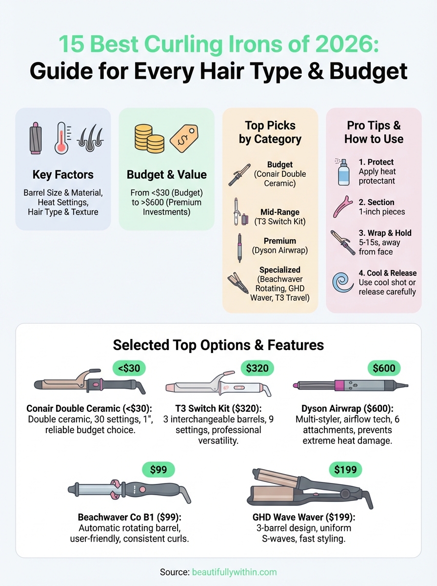 curling irons infographic