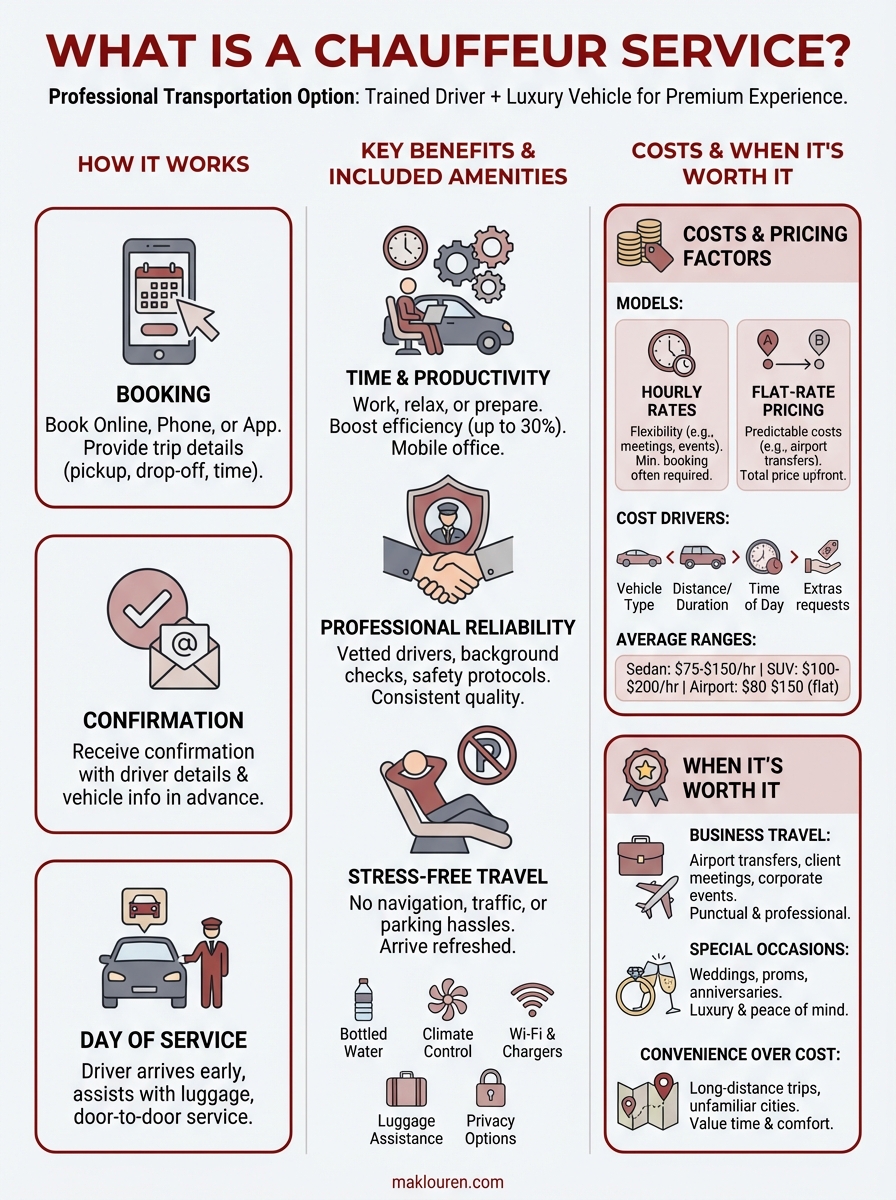 what is a chauffeur service infographic