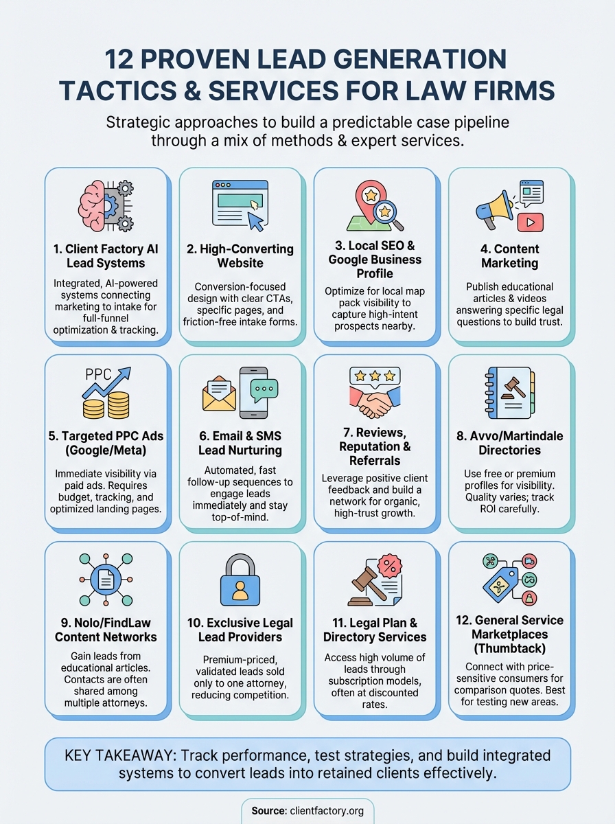 lead generation for law firms infographic