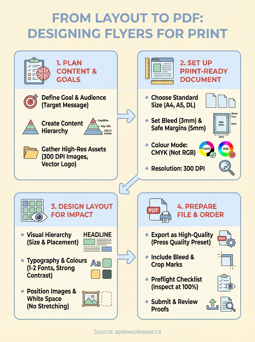 how to design a flyer for printing infographic