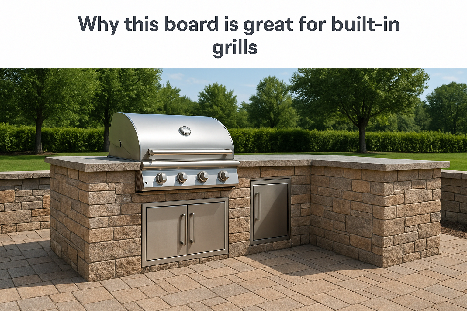 Why this board is great for built in grills