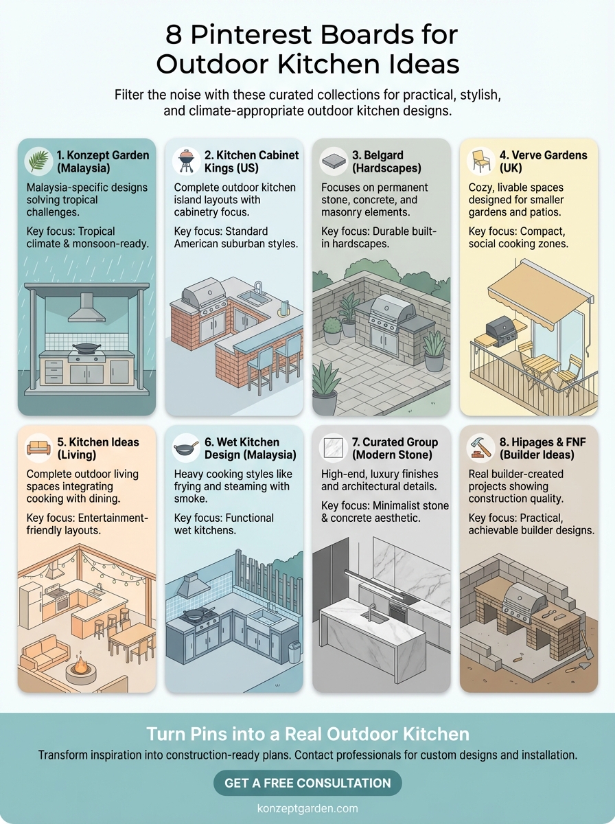 pinterest outdoor kitchen ideas infographic