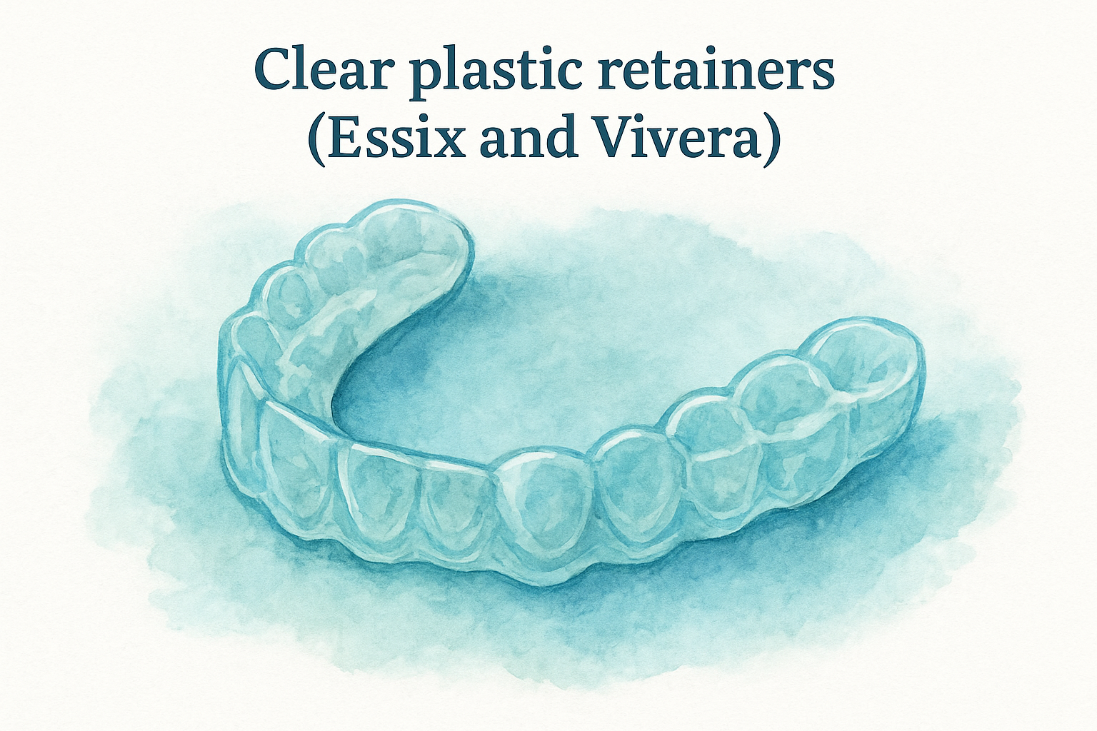 Clear plastic retainers (Essix and Vivera)