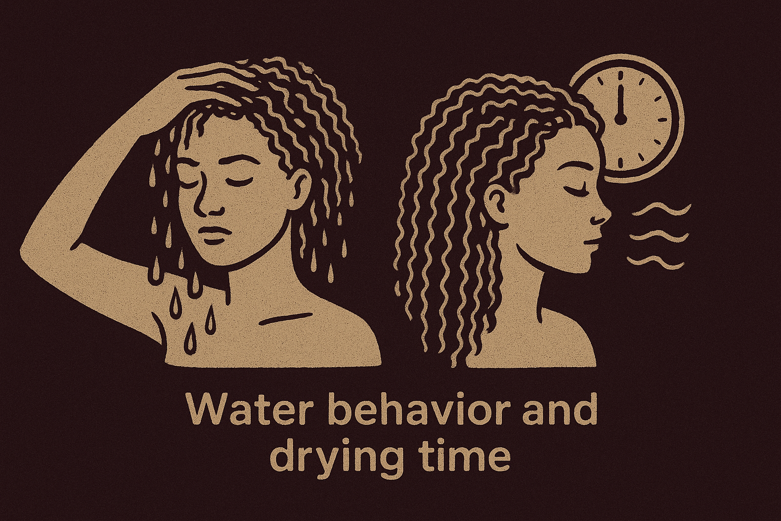 Water behavior and drying time