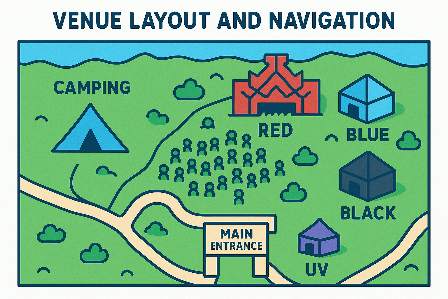 Venue layout and navigation