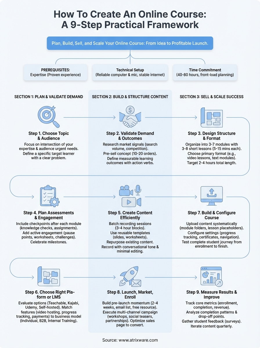 how to create an online course infographic