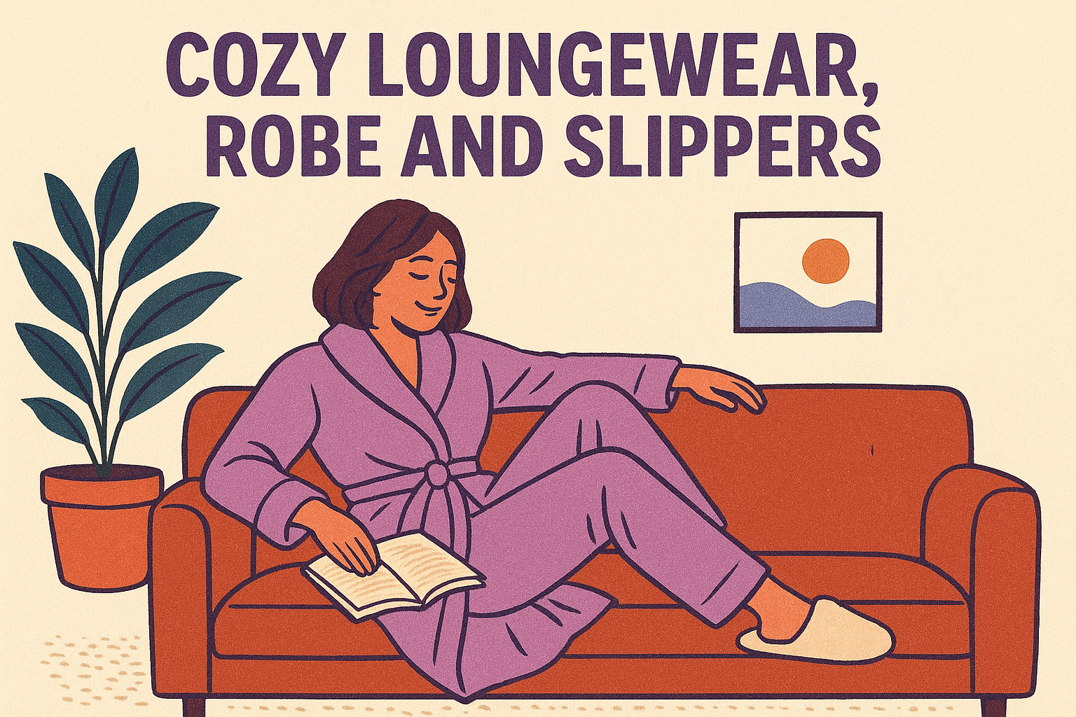 5. Cozy loungewear, robe and slippers