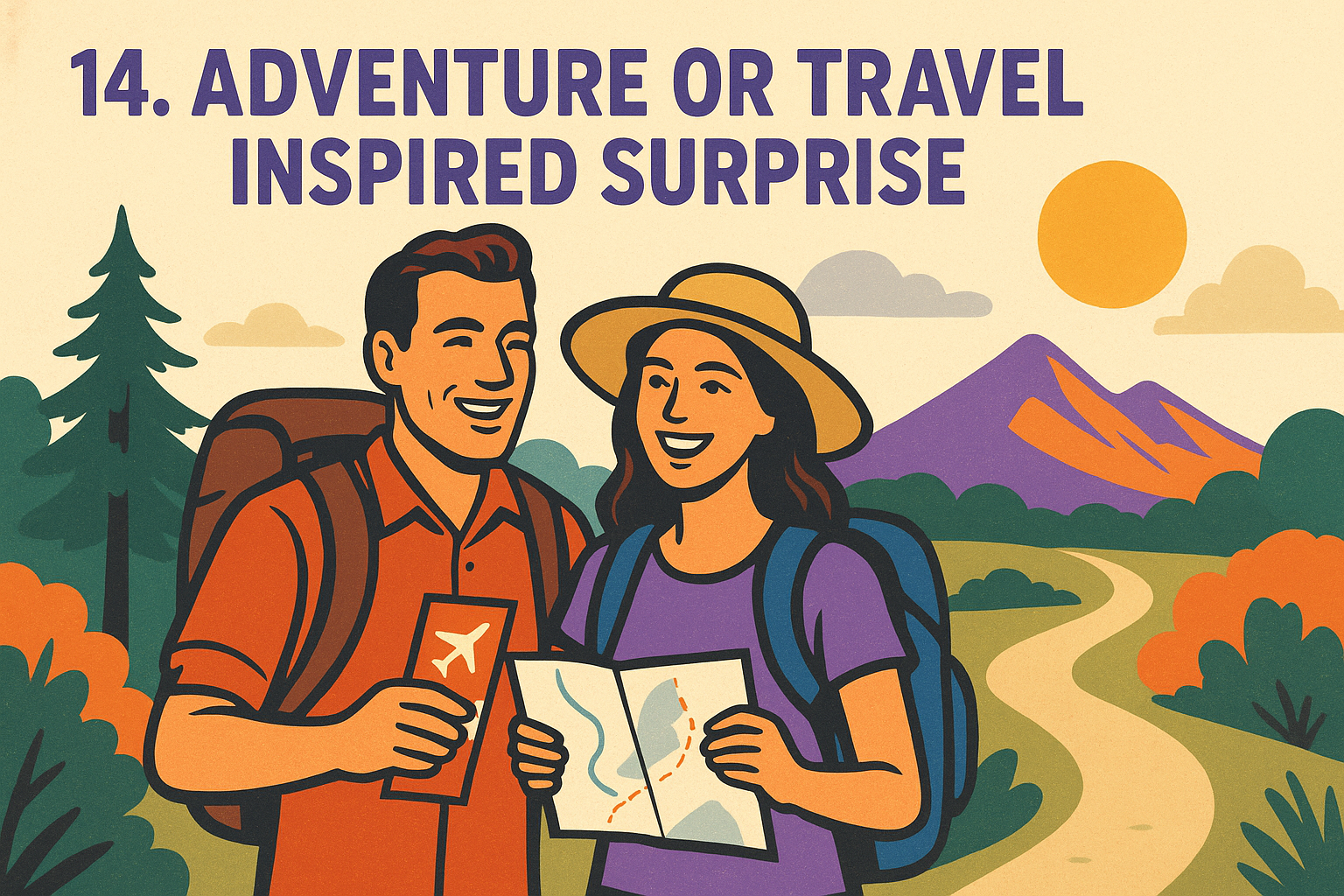 14. Adventure or travel inspired surprise