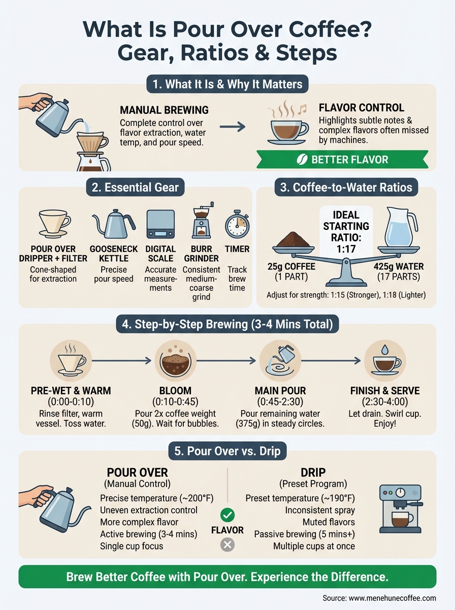 what is pour over coffee infographic