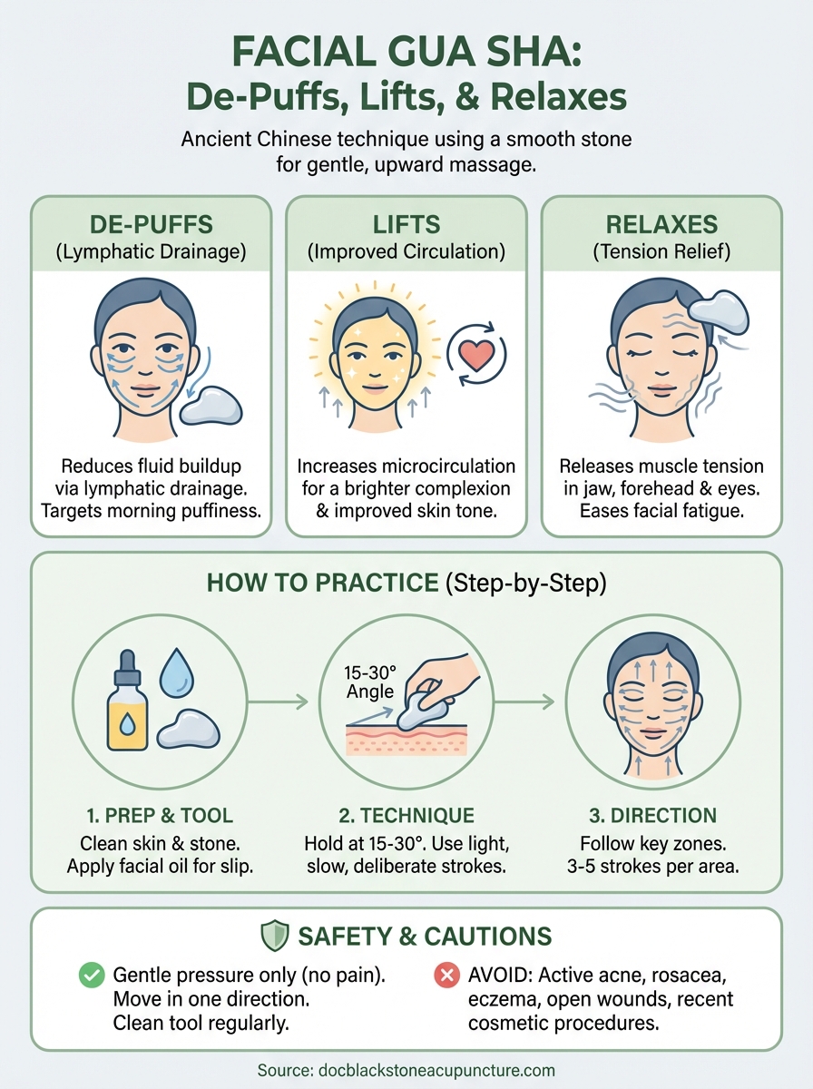facial gua sha benefits infographic